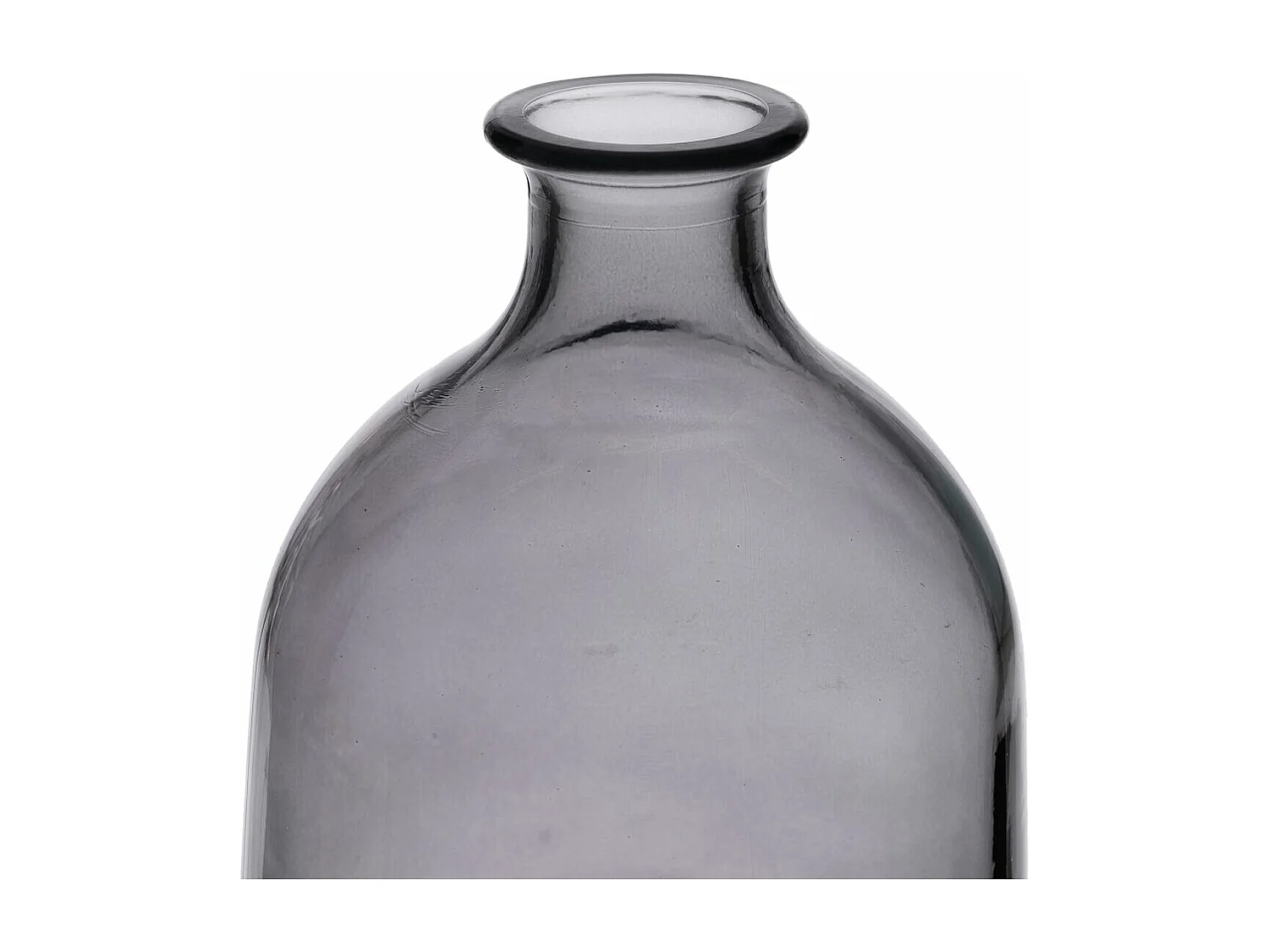 Jarrón Gris vidrio reciclado 13 x 13 x 31 cm