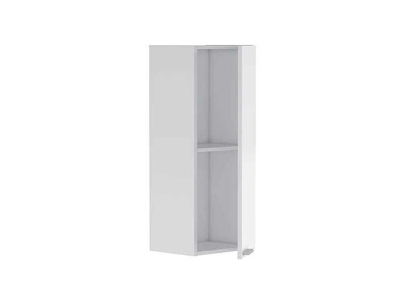 Columna de Baño Suspendida con Puerta, Acabado en Color Blanco Brillo - Dim: 30 cm (Ancho) x 85 cm (Alto) x 25 cm (Fondo)