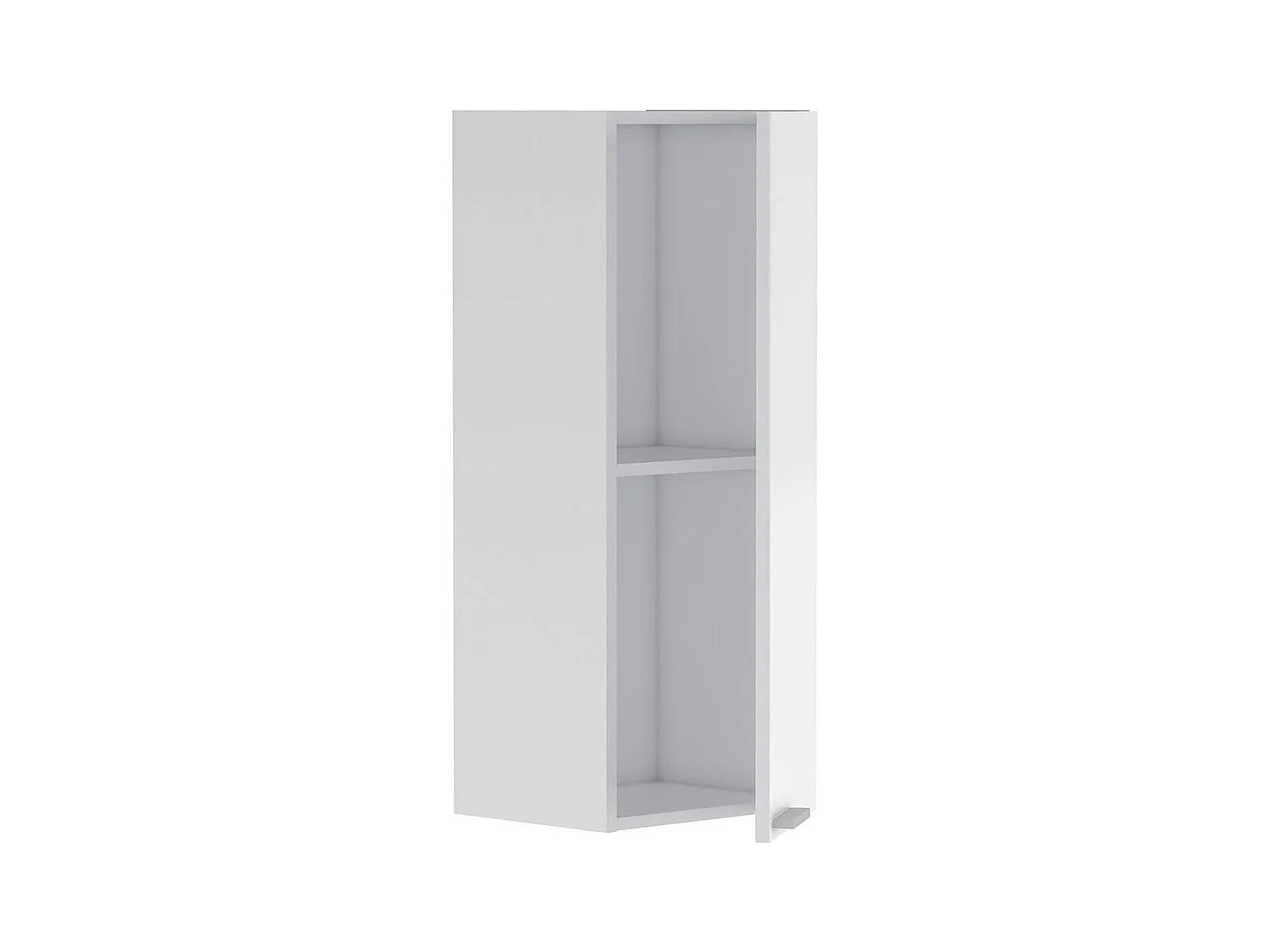 Columna de Baño Suspendida con Puerta, Acabado en Color Blanco Brillo - Dim: 30 cm (Ancho) x 85 cm (Alto) x 25 cm (Fondo)