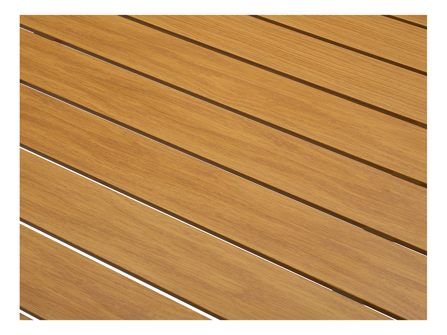 Salle à manger de jardin en aluminium : une table carrée L.140 cm et 4 fauteuils empilables - Naturel clair et gris - MACILA de MYLIA