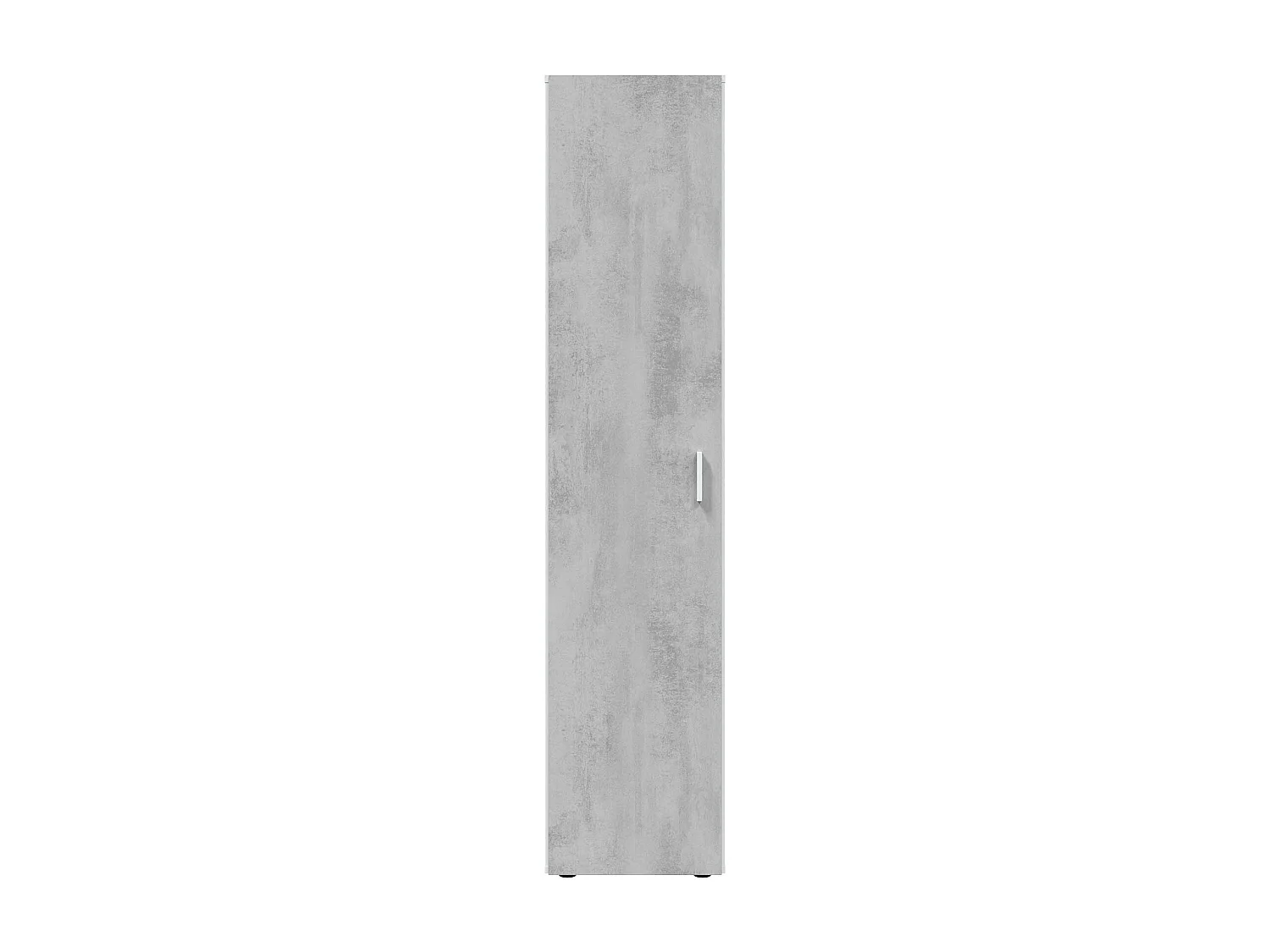 Armario Mueble de Almacenamiento en aglomerado de melamina Color Blanco Mate y Gris Cemento - Altura 182 x Longitud 41 cm x Profundidad 37 cm