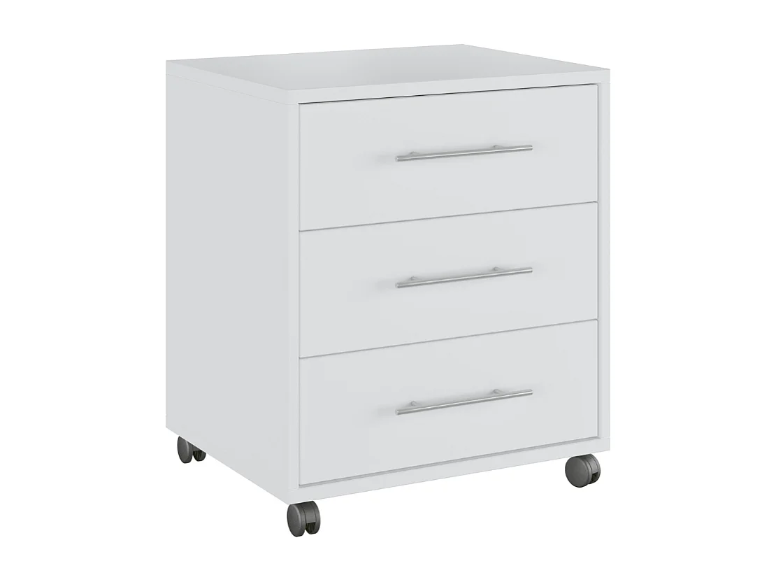 Bloco de gavetas AMBIHOME GAPO, com rodinhas, Branco, 43x57x40cm