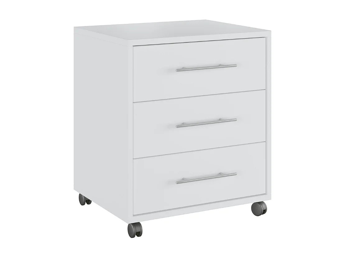 Bloco de gavetas AMBIHOME GAPO, com rodinhas, Branco, 43x57x40cm