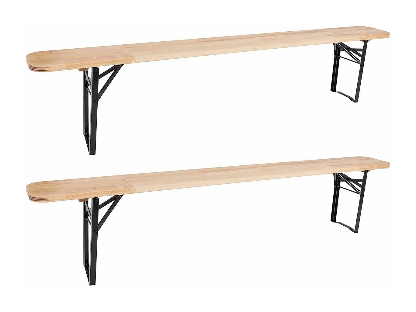 Banc de jardin pliable Brasserie (Lot de 2)
