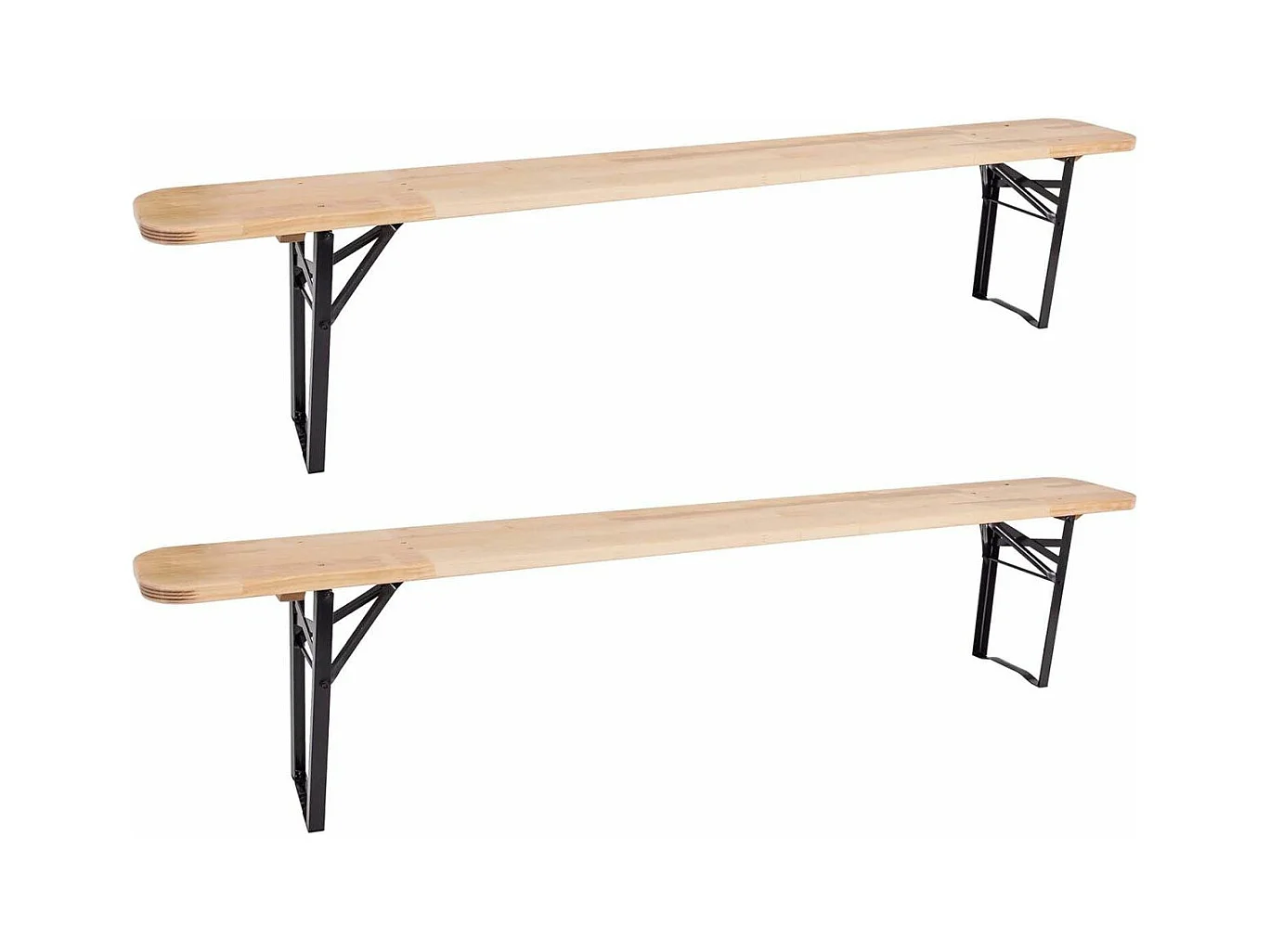 Banc de jardin pliable Brasserie (Lot de 2)