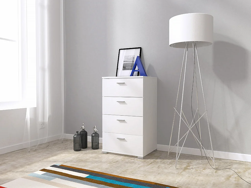 Cómoda AMBIHOME KODA 01 Branco 50x40x85cm