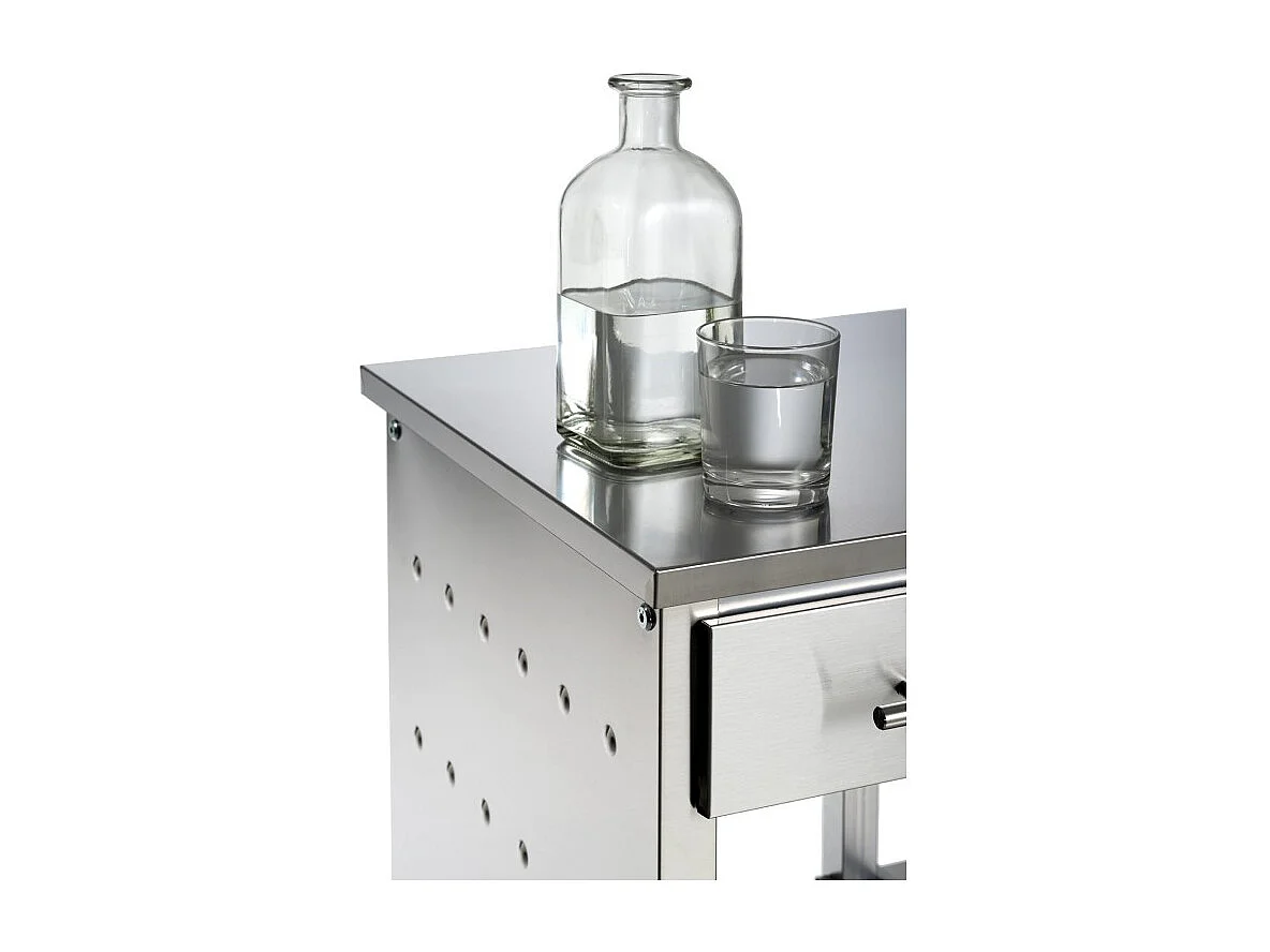 Küchenwagen auf Rollen, Arbeitsplatte aus Edelstahl -  93*48*33,5cm - OTTO INOX