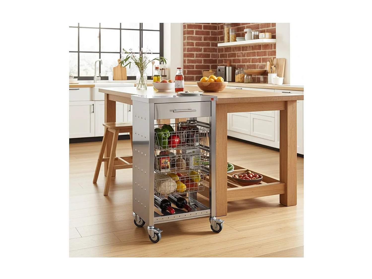 Carrello da cucina, carrello salvaspazio cucina - 93*48*33,5cm – OTTO INOX
