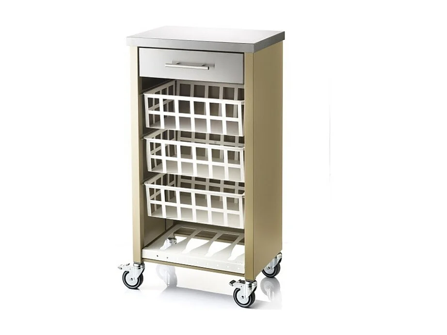 Desserte, chariot de cuisine – Vert Olive, Inox - 93*48*34cm - MOHER