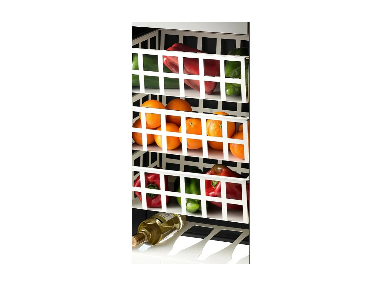 Carrito de cocina, carrito verdulero – Negro, Inox  -  93*48*34cm - MOHER