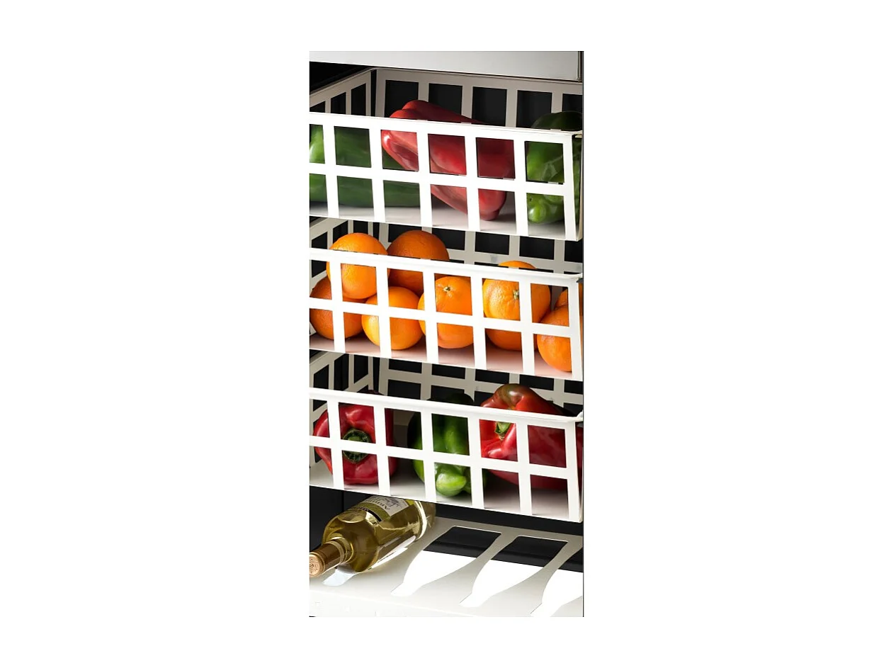 Desserte, chariot de cuisine – Noir, Inox  -  93*48*34cm - MOHER