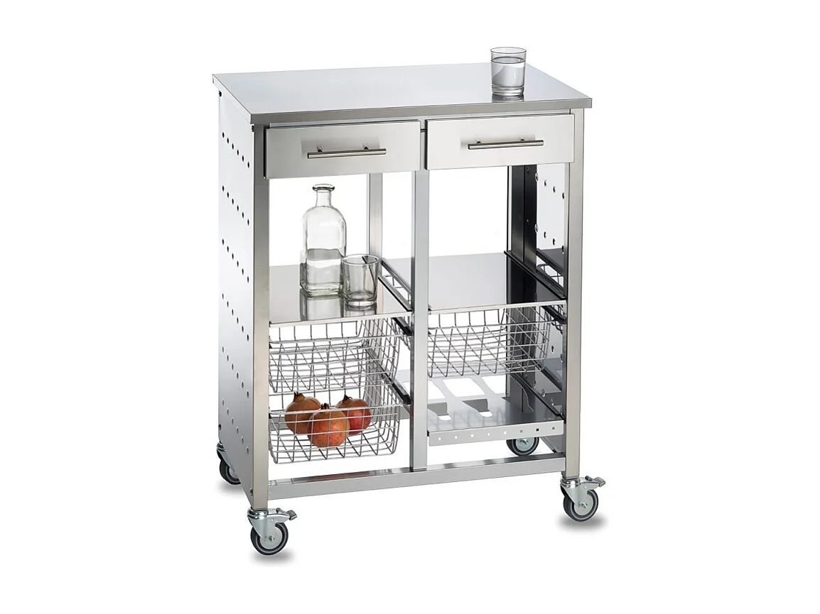 Grande desserte de cuisine très élégante et de grande capacité - 92*72,5*45,5cm – MALMÖ INOX