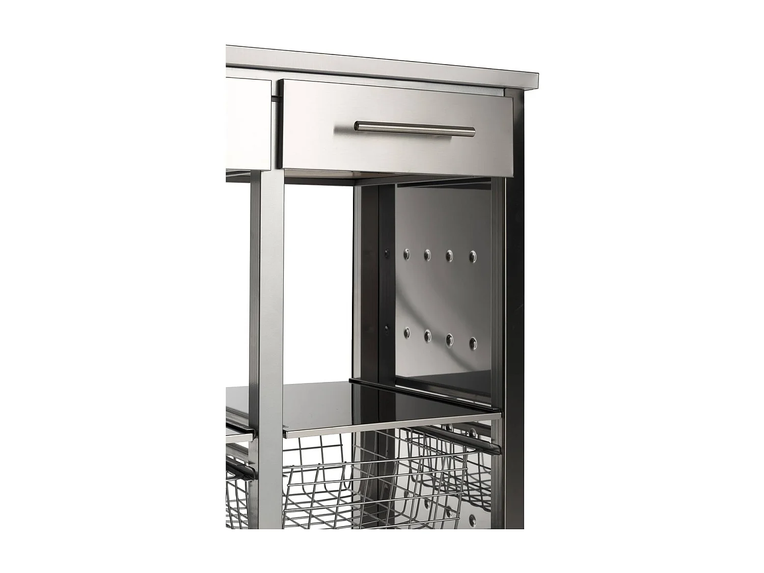 Carro de cocina, Carro Verdulero doble -  92*72,5*45,5cm – MALMÖ INOX
