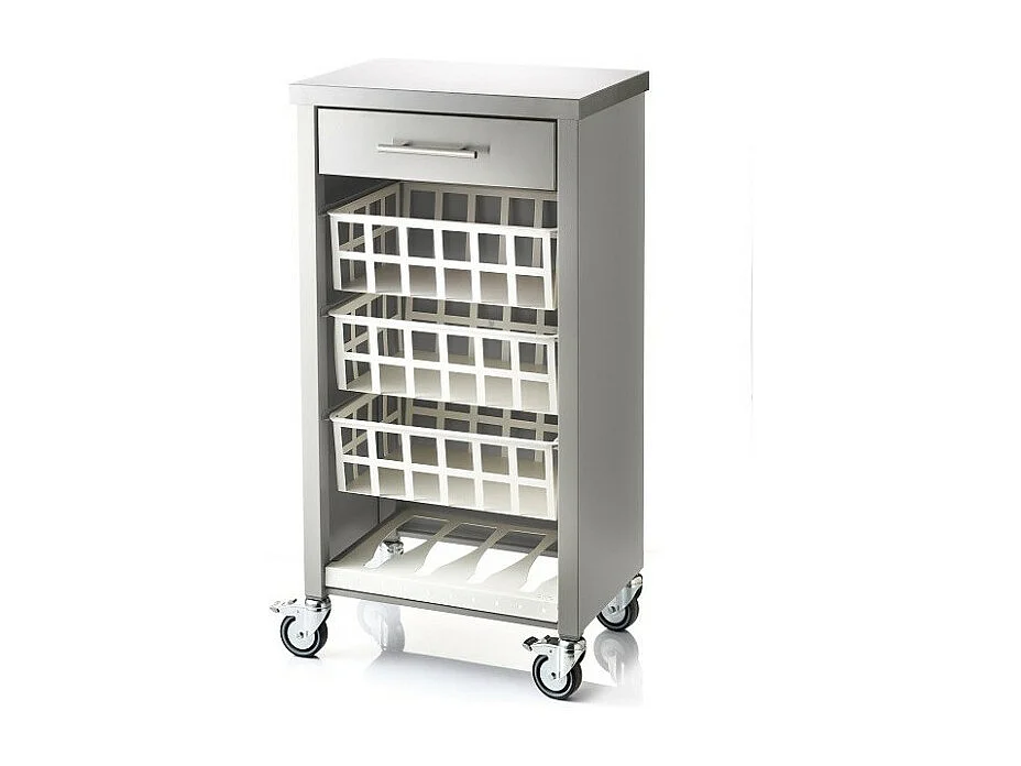 Carrito de cocina, carrito verdulero – Gris, Inox  -  93*48*34cm - MOHER