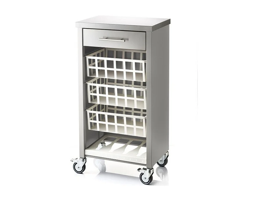 Desserte, chariot de cuisine – Gris, Inox  -  93*48*34cm - MOHER