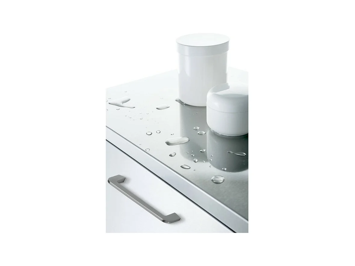 Wäschekorb mit Rollen, 2 Fächern - Edelstahl - 96*40*27 cm - TANGO