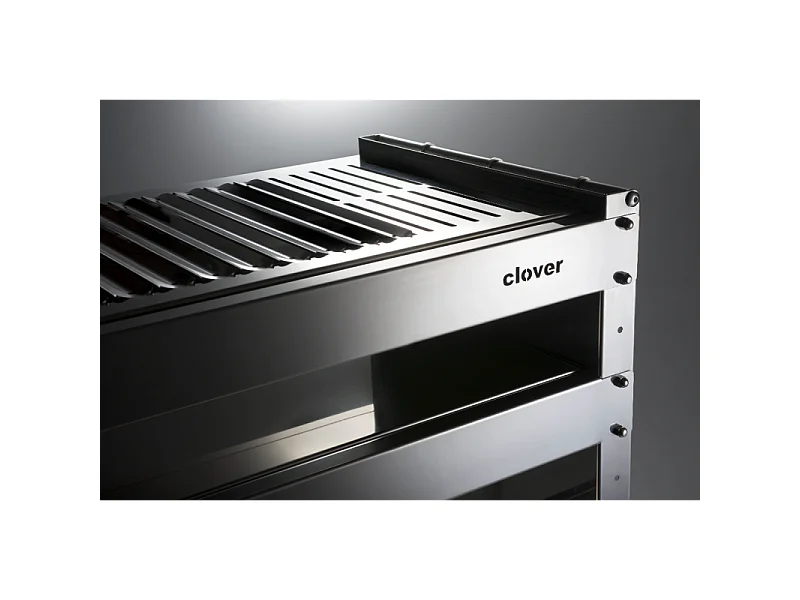 DON HIERRO - Barbacoa de carbón con ruedas CLOVER – Acero inoxidable 18/10, estantes regulables, 59 × 40,5 × 82 cm-