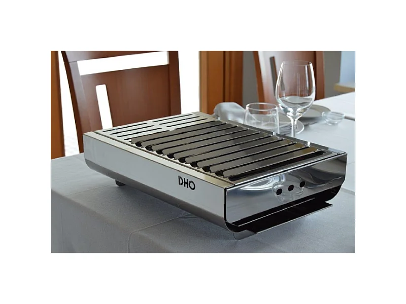 Barbecue portatile in acciaio inox TRENDY, compatto ed elegante – 44 x 29,5 x 12 cm