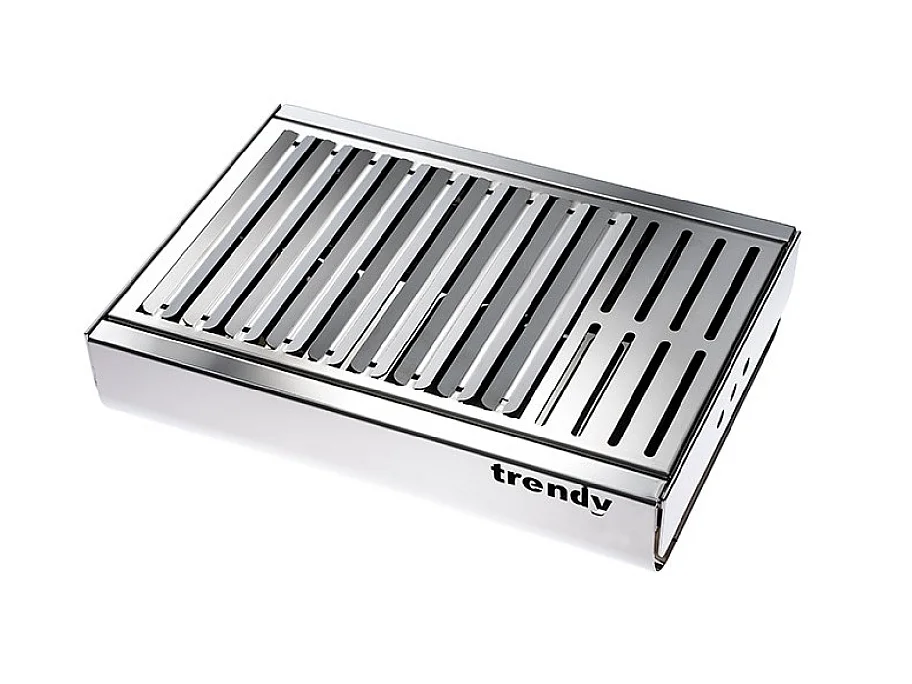 Holzkohle Tischgrill aus Edelstahl – Tragbarer Grill 44 x 29,5 x 12 cm - TRENDY