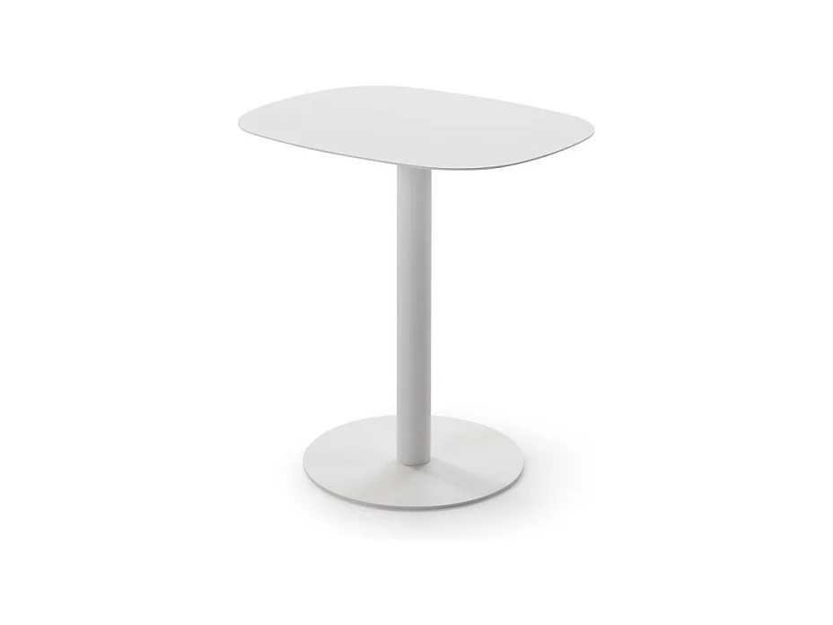 Beistelltisch, Couchtisch klein, Metall, skandinavisches Design, funktionell - Weiß - 51*49*38 cm - SKANDY