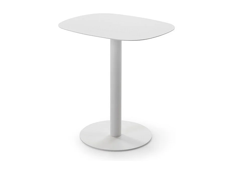 Mesita Auxiliar Salón, Metálica, Diseño Escandinavo, Funcional – Blanco - 51*49*38 cm – SKANDY