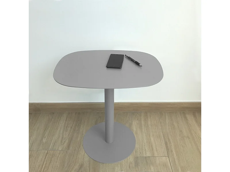 Beistelltisch, Couchtisch klein, Metall, skandinavisches Design, funktionell - Grau - 51*49*38 cm - SKANDY