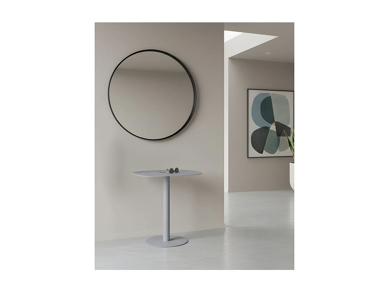 Mesita Auxiliar Salón, Metálica, Diseño Escandinavo, Funcional – Gris - 51*49*38 cm – SKANDY