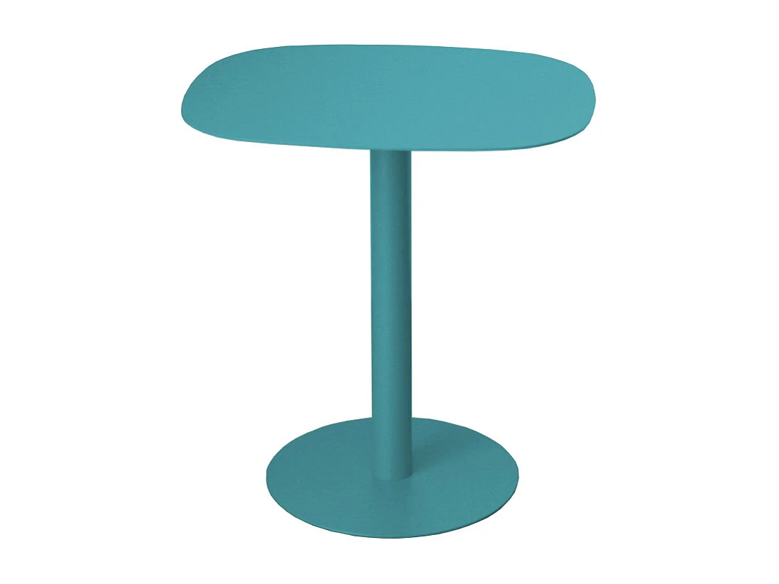 Mesita Auxiliar Salón, Metálica, Diseño Escandinavo, Funcional – Turquesa - 51*49*38 cm – SKANDY
