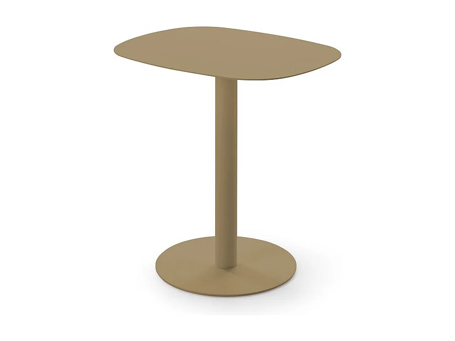 Table d'appoint, Table basse, Bout de canapé, Métal, Design scandinave, Fonctionnelle - Couleur Sable - 51*49*38 cm - SKANDY