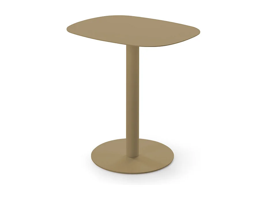 Mesita Auxiliar Salón, Metálica, Diseño Escandinavo, Funcional – color Arena - 51*49*38 cm – SKANDY