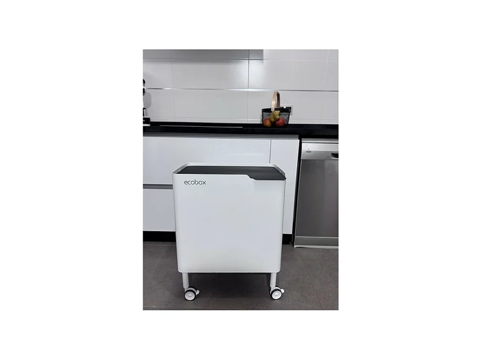 Ergonomischer, funktioneller und eleganter Mülleimer, 2 x 20L, ECOBOX NOA