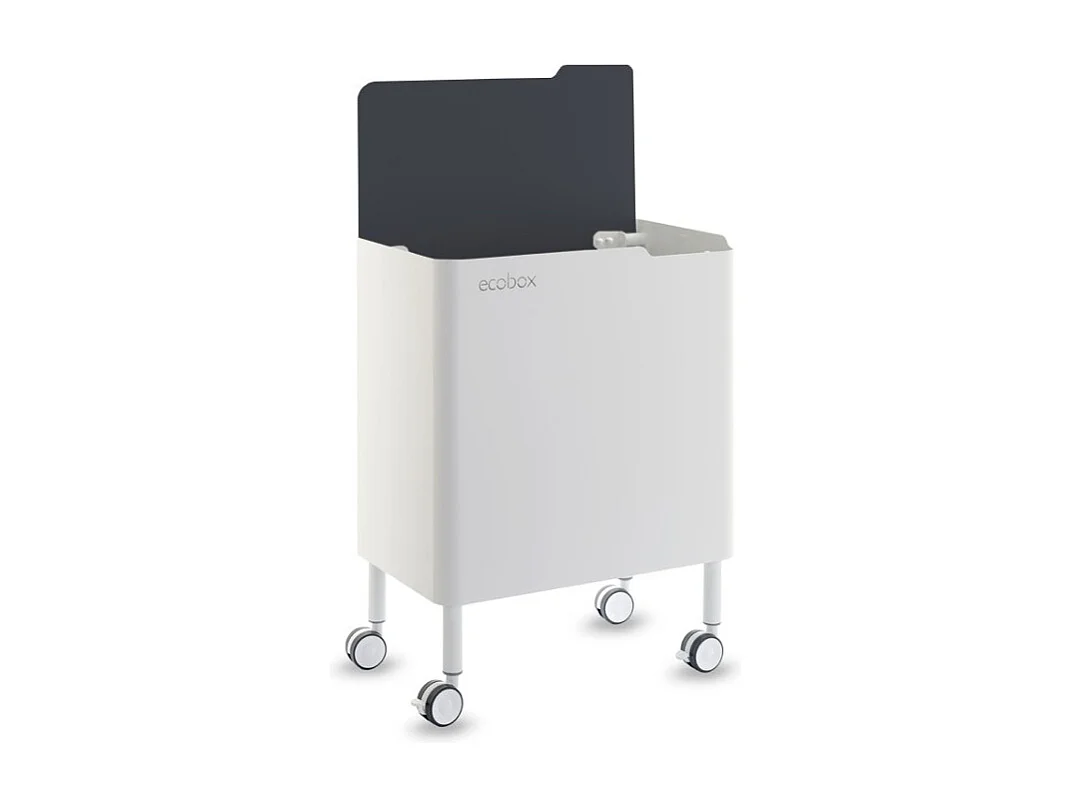 Poubelle cuisine ergonomique, fonctionnelle et élégante, 2 x 20 litres, ECOBOX NOA