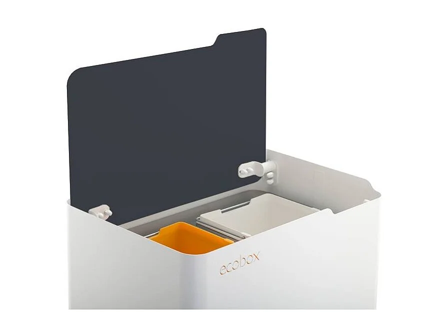 DON HIERRO - Cubo de basura ergonómico, funcional y elegante, 2 x 20 litros, ECOBOX NOA-