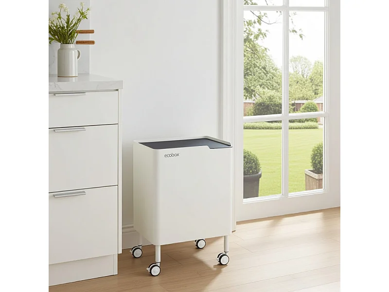 Ergonomischer, funktioneller und eleganter Mülleimer, 2 x 20L, ECOBOX NOA