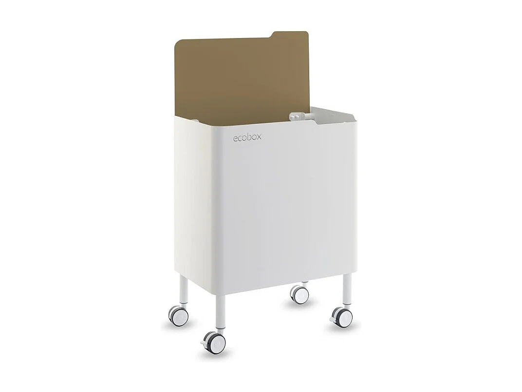 Poubelle cuisine ergonomique, fonctionnelle et élégante, 2 x 20 litres, ECOBOX NOA