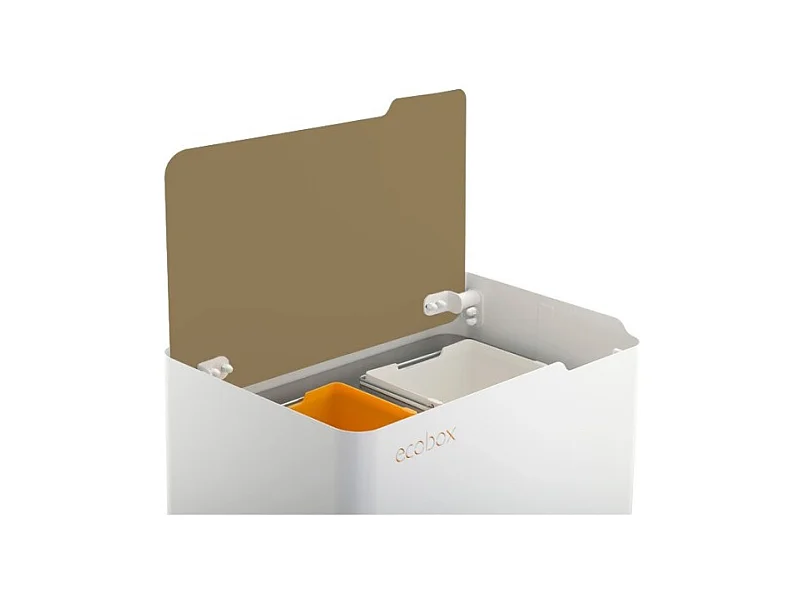 Poubelle cuisine ergonomique, fonctionnelle et élégante, 2 x 20 litres, ECOBOX NOA