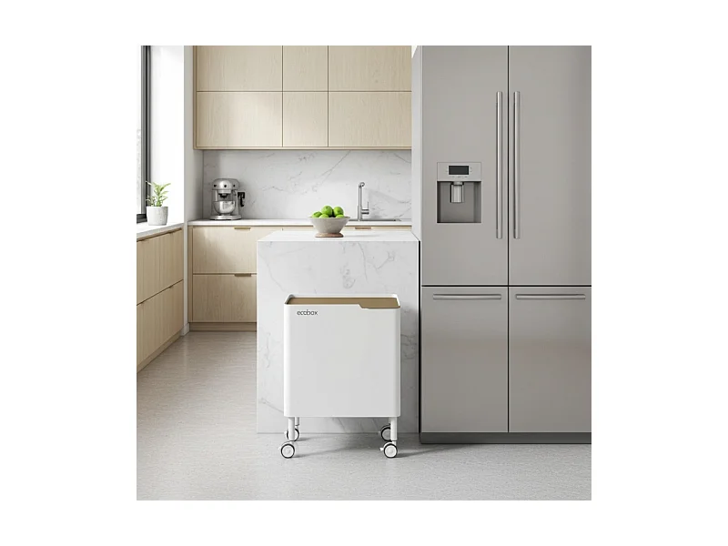 Ergonomischer, funktioneller und eleganter Mülleimer, 2 x 20L, ECOBOX NOA