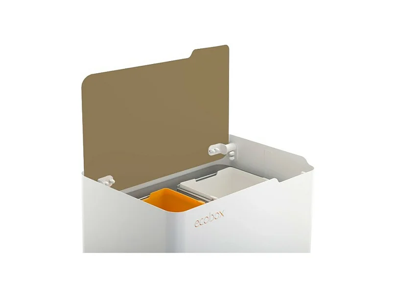 Ergonomischer, funktioneller und eleganter Mülleimer, 2 x 20L, ECOBOX NOA