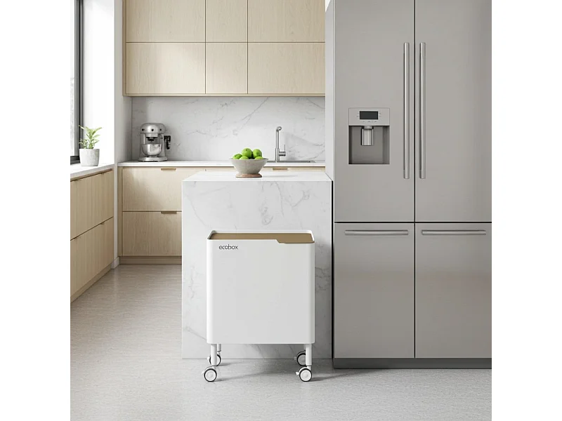 Ergonomischer, funktioneller und eleganter Mülleimer, 2 x 20L, ECOBOX NOA