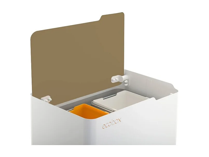 Ergonomischer, funktioneller und eleganter Mülleimer, 2 x 20L, ECOBOX NOA