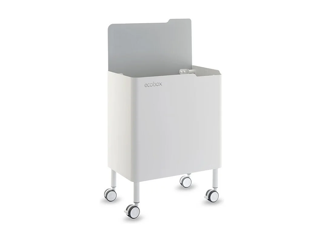 Poubelle cuisine ergonomique, fonctionnelle et élégante, 2 x 20 litres, ECOBOX NOA