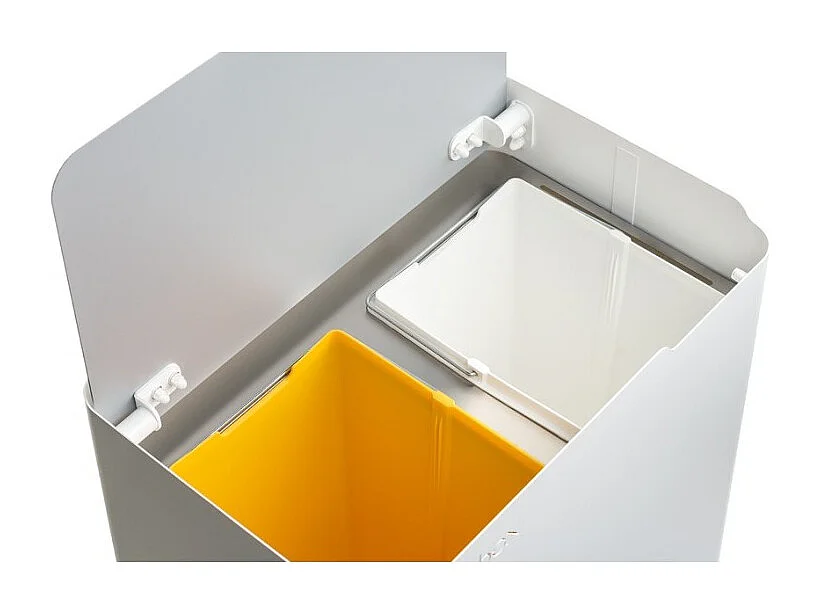 DON HIERRO - Cubo de basura ergonómico, funcional y elegante, 2 x 20 litros, ECOBOX NOA-