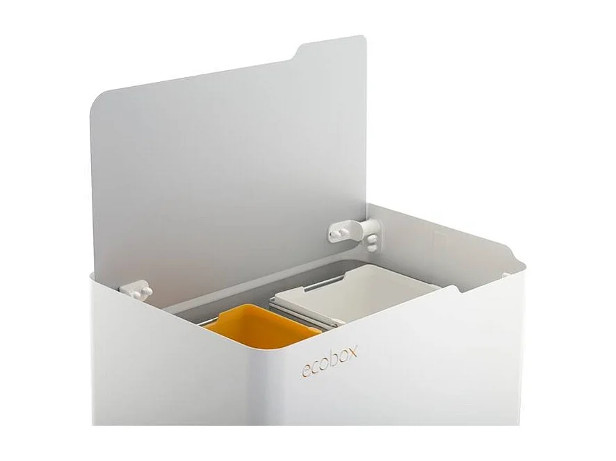 DON HIERRO - Cubo de basura ergonómico, funcional y elegante, 2 x 20 litros, ECOBOX NOA-