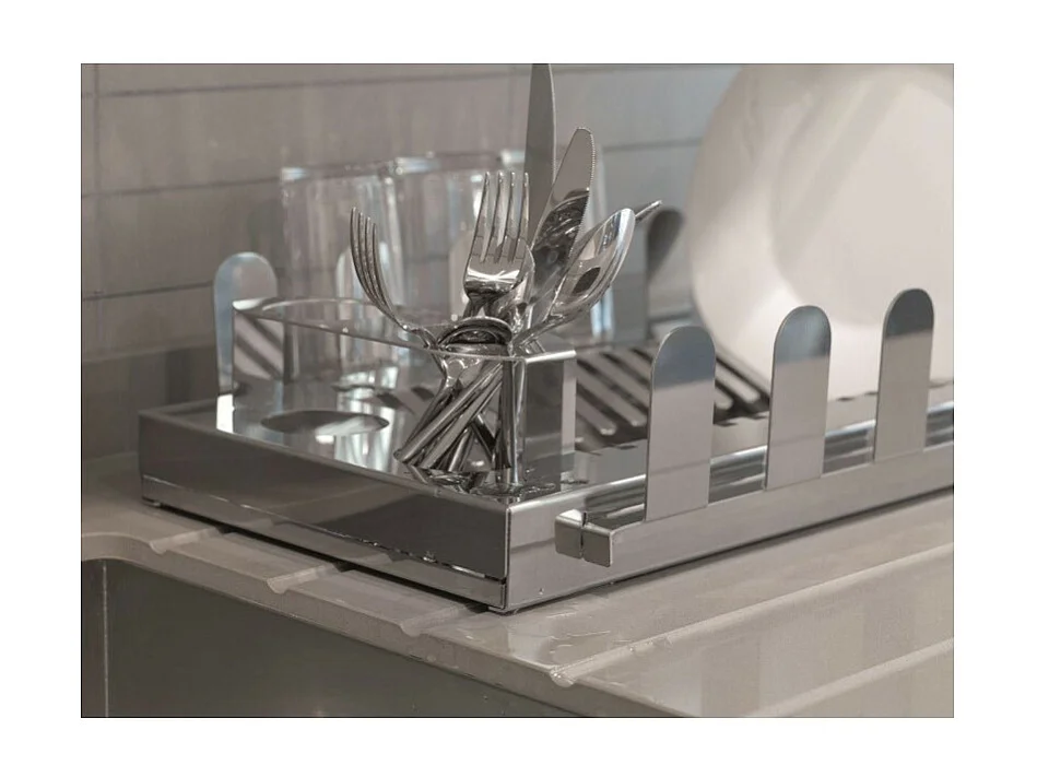 Abtropfgestell Geschirr aus Edelstahl für küchenarbeitsplatten. AQUA
