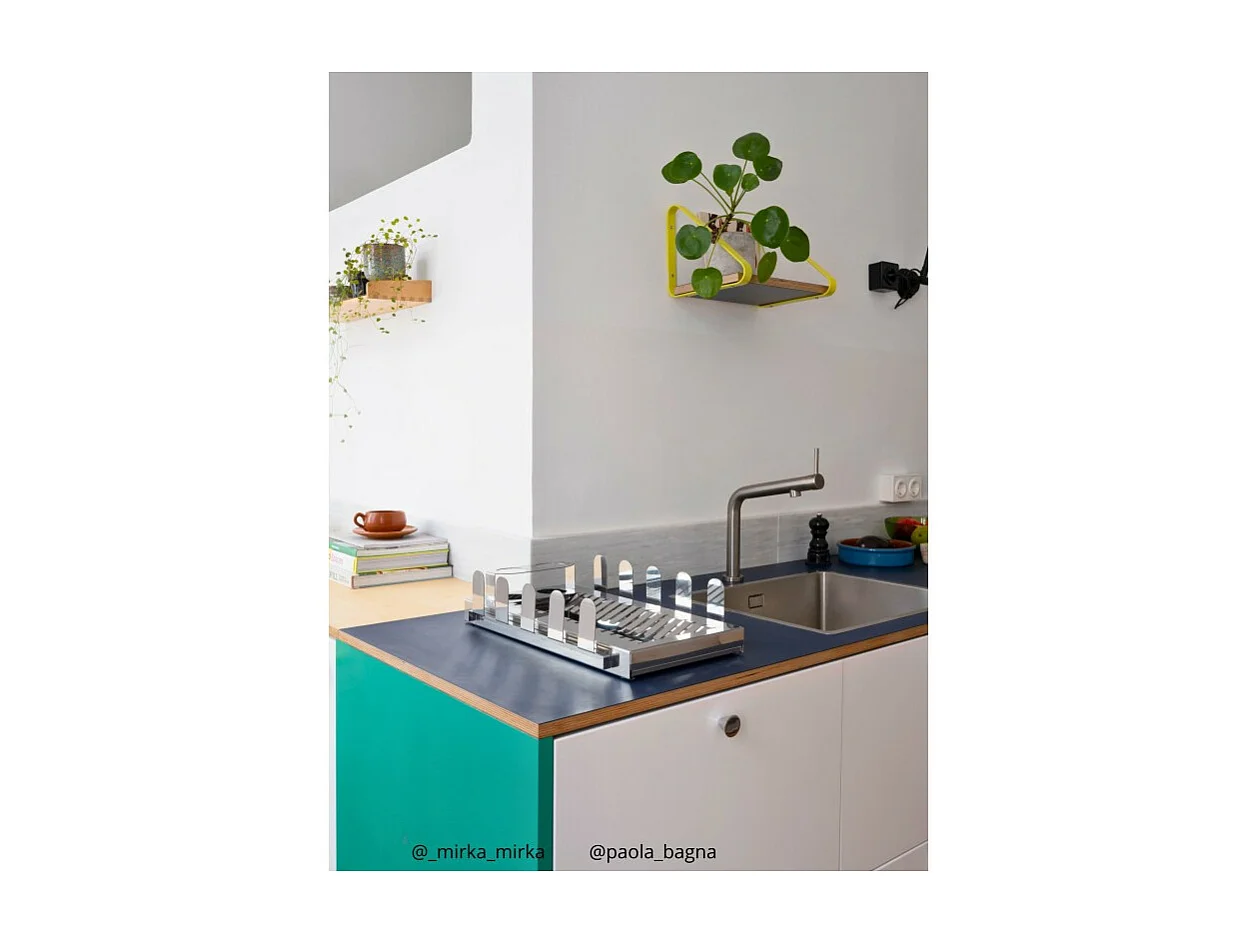 Abtropfgestell Geschirr aus Edelstahl für küchenarbeitsplatten. AQUA