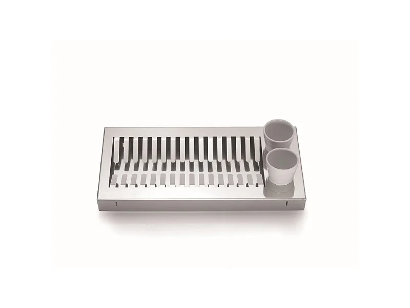 Abtropfgestell geschirr aus Edelstahl für die küchenarbeitsplatten. OBI