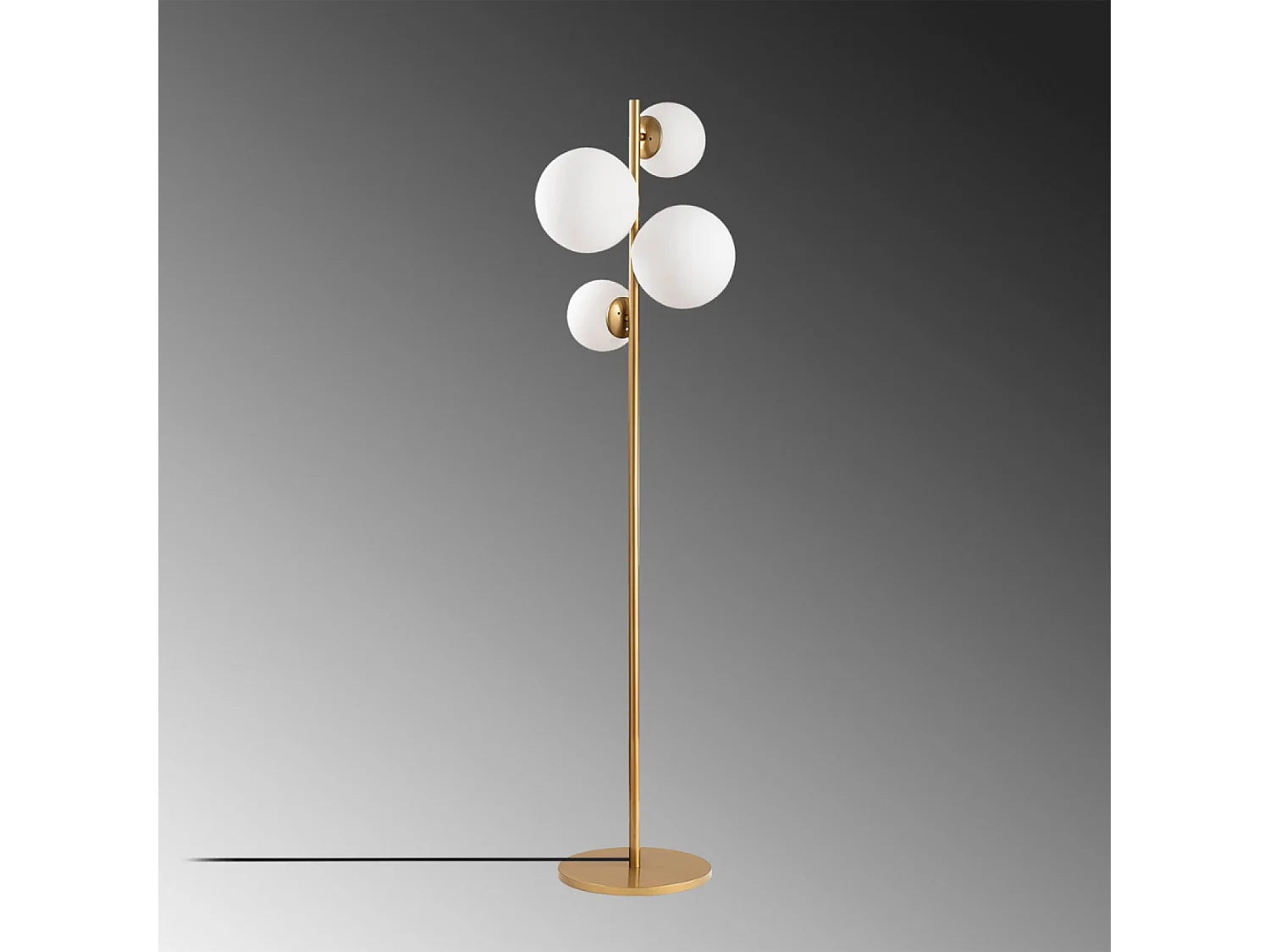 Lampadaire vintage doré - 4 lampes CANDICE