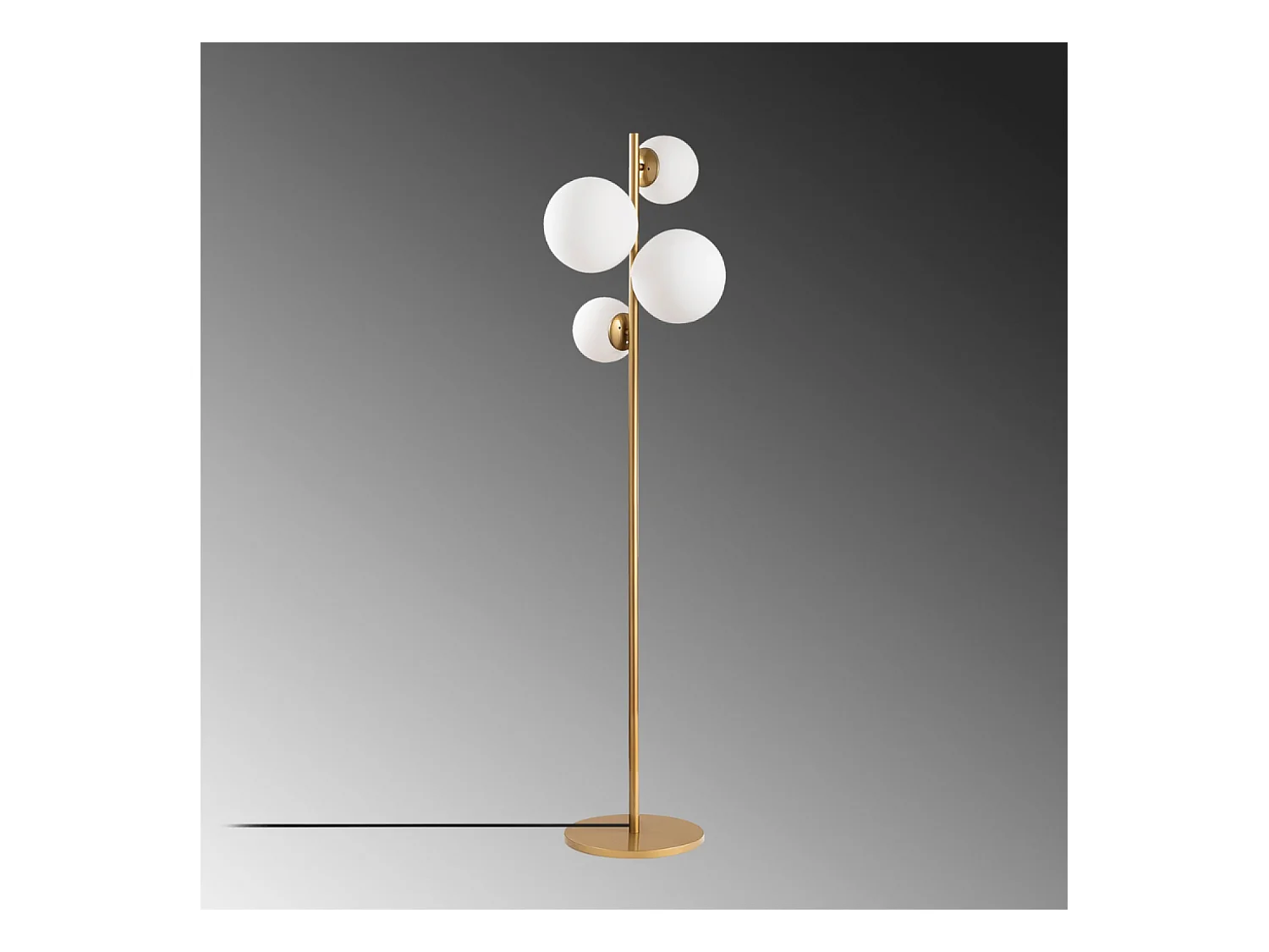 Vintage Stehlampe Gold 4 Lampen Elegant für Schlafzimmer Wohnzimmer Büro