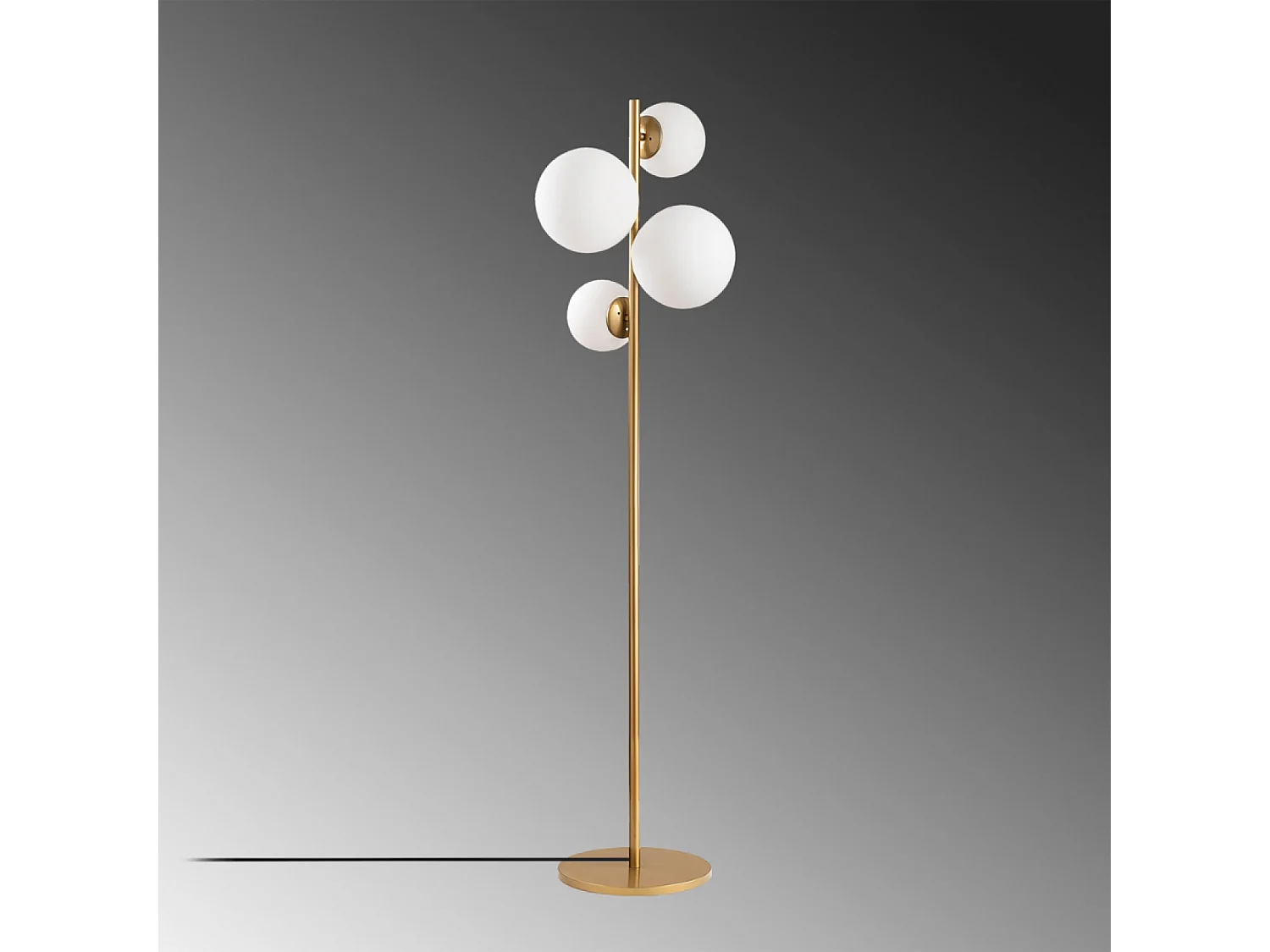 Vintage Gouden Vloerlamp met 4 Elegante Lampen voor Slaapkamer Woonkamer Kantoor