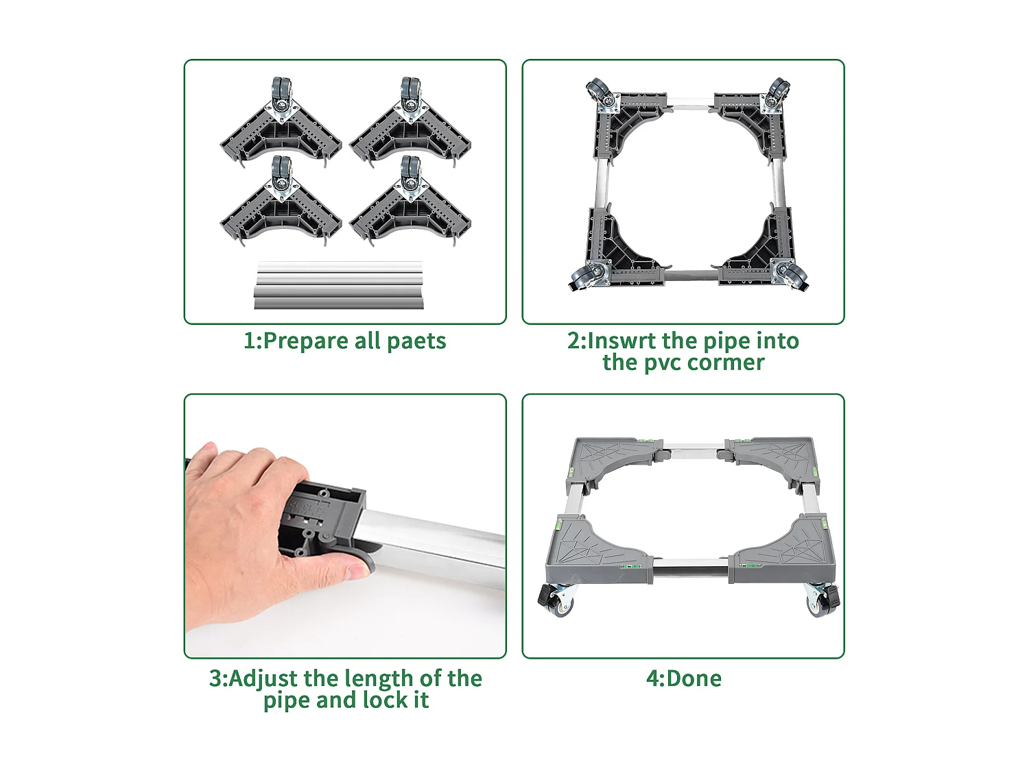 Rolo de planta ajustável para uso interior e exterior - Roda dupla